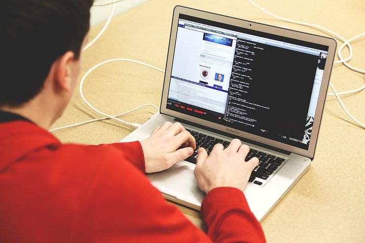 Man while coding